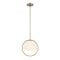 Designers Fountain Eterna 60 Watt 1 Light Brushed Gold Pendant with Etched Opal Glass Shade D274M-12P-BG - alternate 1